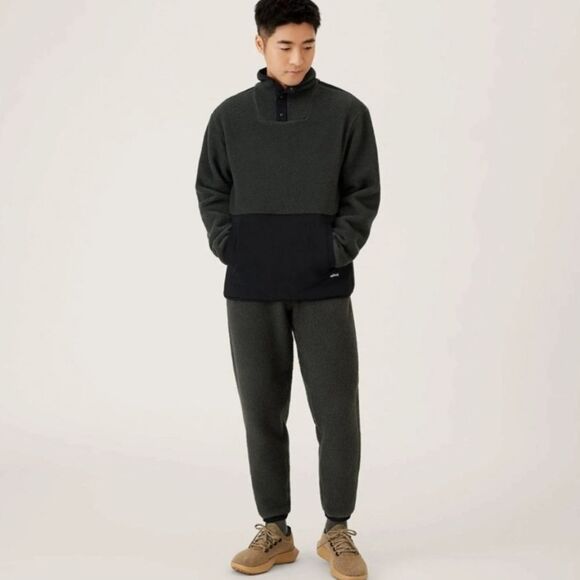 NWT Allbirds Fluff Fleece Pants Natural Black Sherpa Merino Wool Blend Size XXL - Picture 1 of 11